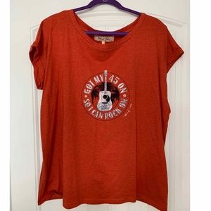 Sheryl Crow Brand Cuffed Sleeve Tee Got My 45 On